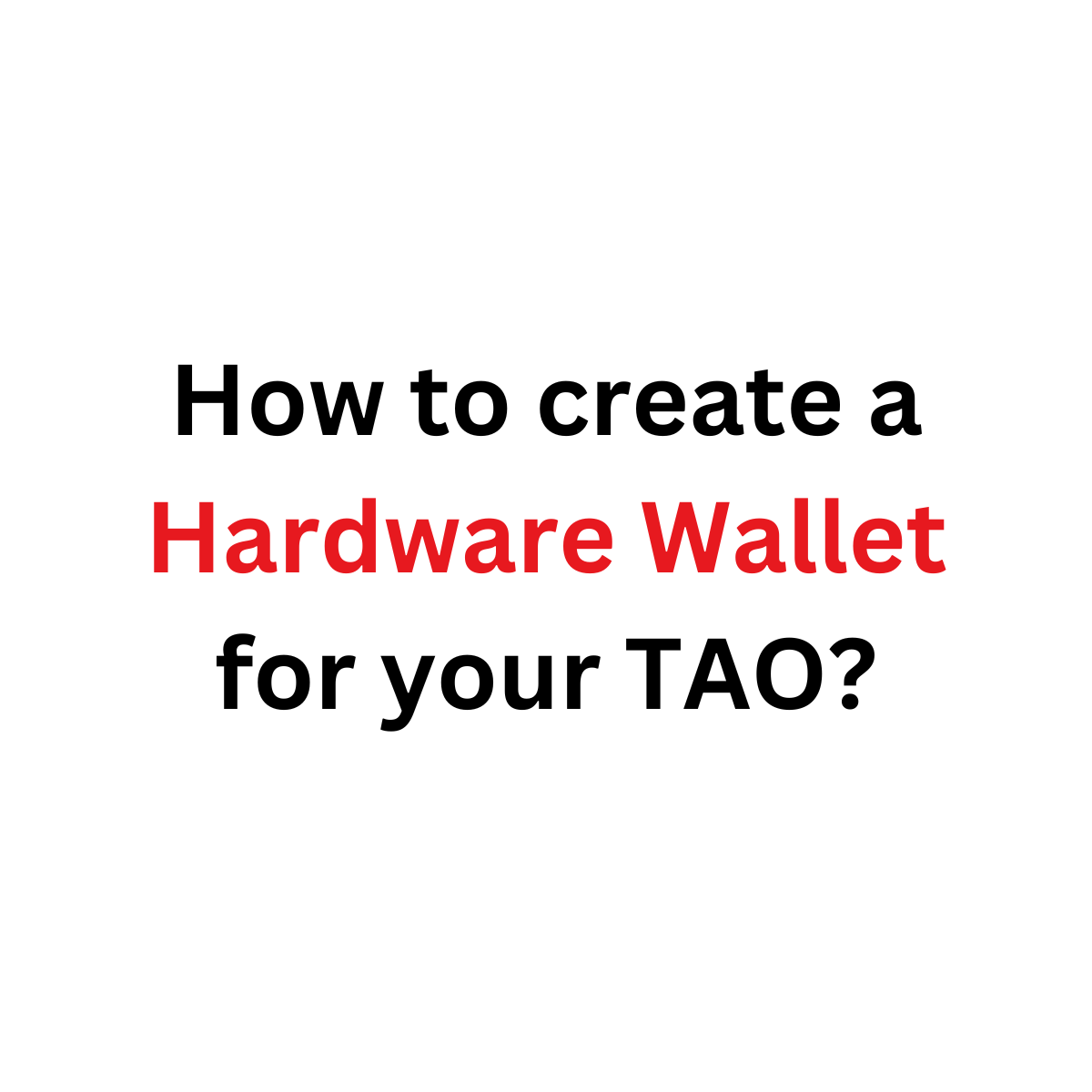 This is a Tutorial on creating your own ledger-like Hardware Wallet for TAO (Bittensor)